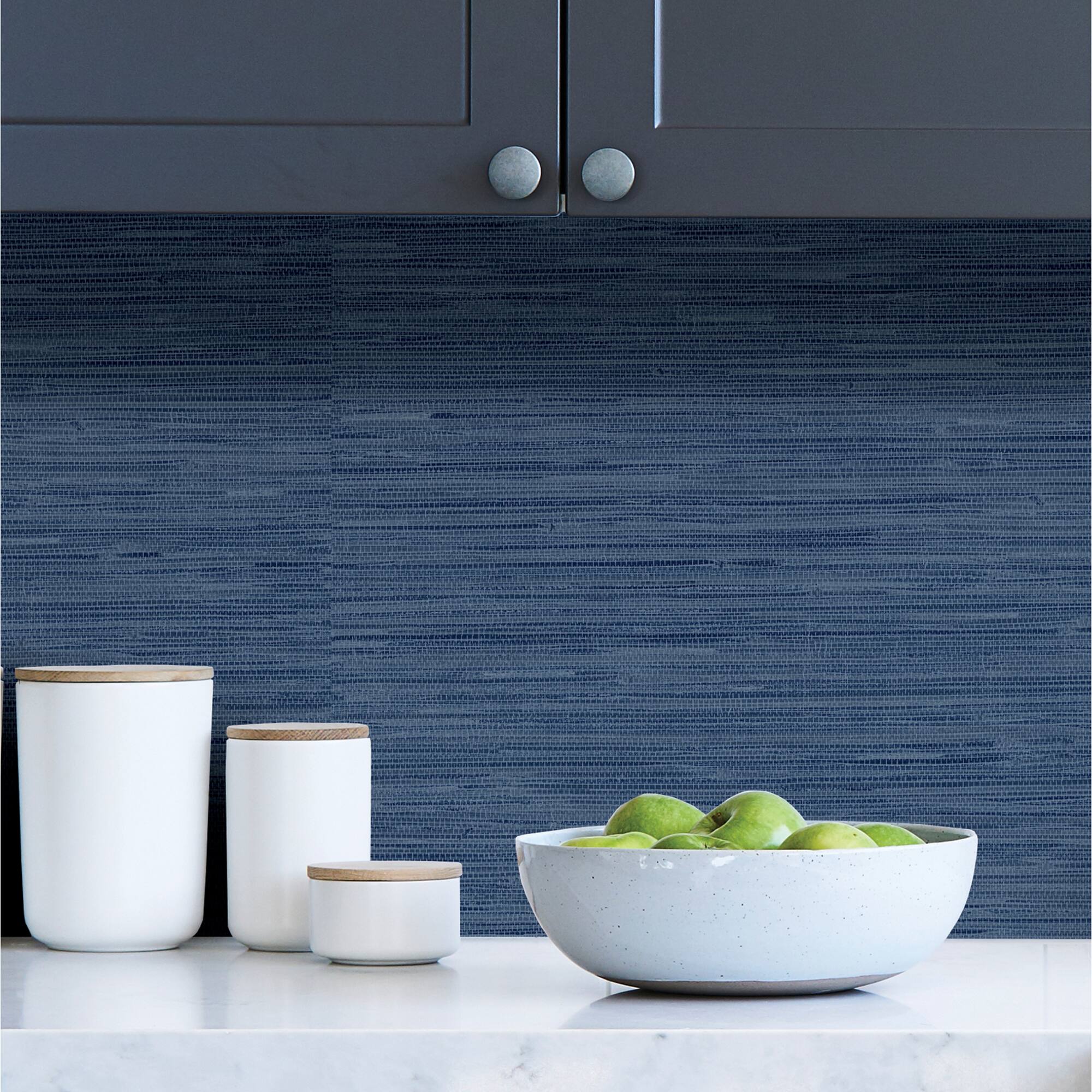 InHome Avery Weave Navy Peel & Stick Wallpaper